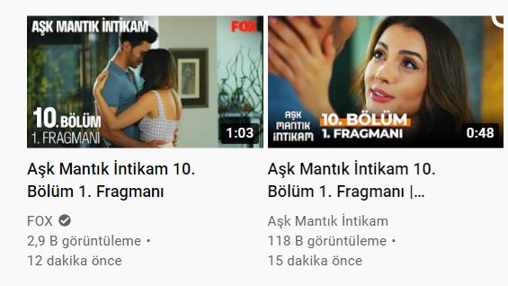what an interest the interest in the new trailer of ask mantik intikam is surprising